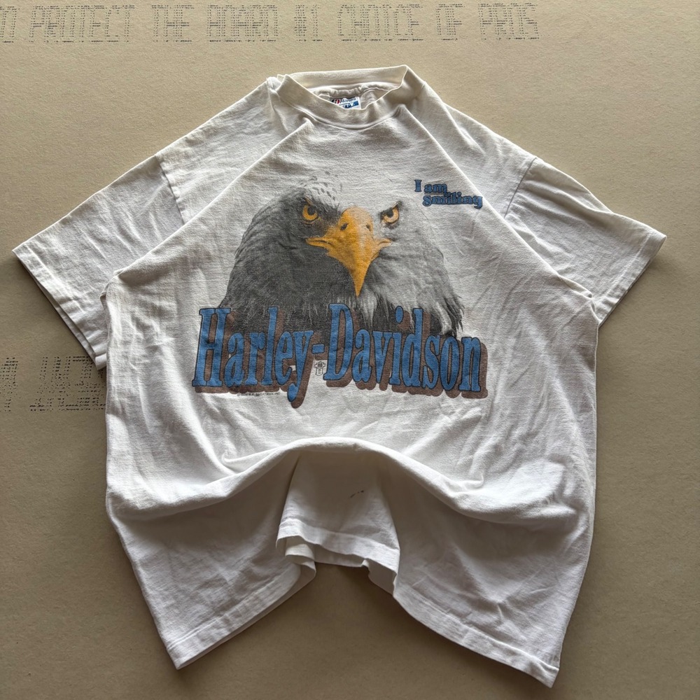 Vintage 80s Harley Davidson T-shirt Eagle Palm Springs California - Picture 2 of 8